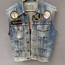 Vintage Denim Sleeve Sleeveless Jacket