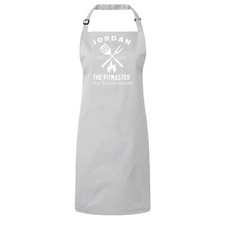 Image of Personalised Men's Apron BBQ Apron, BBQ King, Queen Barbecue Grill, Ladies Apron