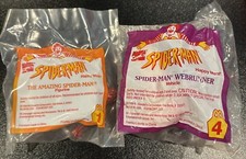 Mcdonalds Spiderman 1994 1 4 Webrunner And Amazing Spiderman Figurine NEW