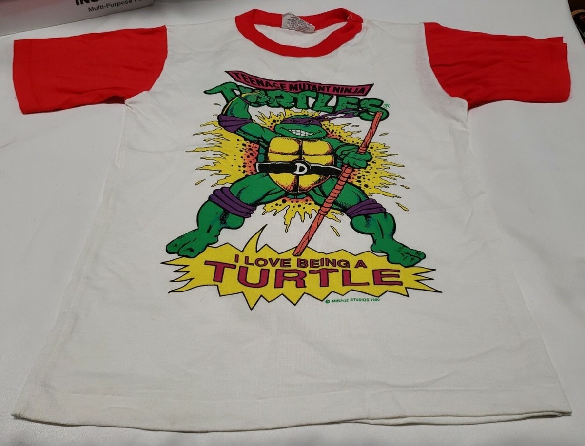ラグラン様 1990 Teenage Mutant Ninja Turtles I Love Being A Turtle Vtg T