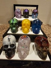 Handmade Resin Skulls Medium. Halloween Home Decor. Spooky Skull. OOAK. Spooky
