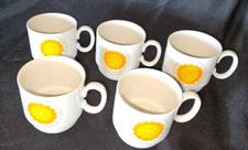 Set Of 5 Mid Century-Vintage Florette Coffee Cup - George Briard