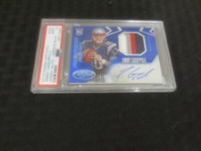 2014 Certified #224 Jimmy Garoppolo Mirror Blue Rookie Autograph Patch PSA9 /25