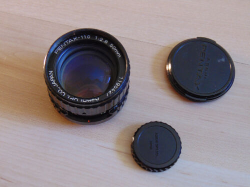 Obiektyw obiektywu Asahi OPT.CO.Pentax-110 1:2,8 50mm Japonia +2 pokrywy - Zdjęcie 1 z 7