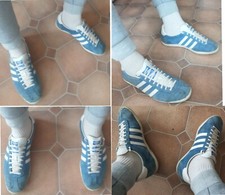 ADIDAS ORIGINALS GAZELLE OG BLUE & WHITE BASKETS TRAINERS SNEAKERS UK 7,5