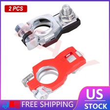 2PCS Car Battery Terminal Clamp Connectors Positive Negative Release Disconnect