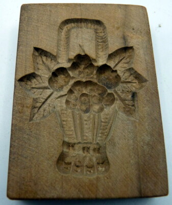 Antique c.1800 German SPRINGERLE COOKIE or Butter MOLD Hand Carved Kitchen