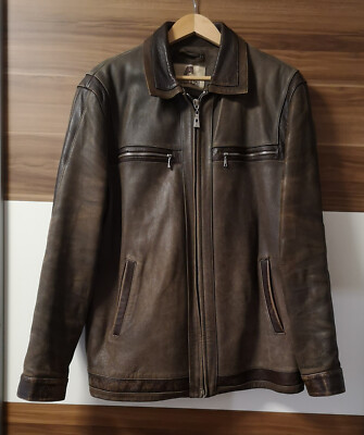 Lederjacke Herren Echtleder Elephant Color; Braun Größe; L