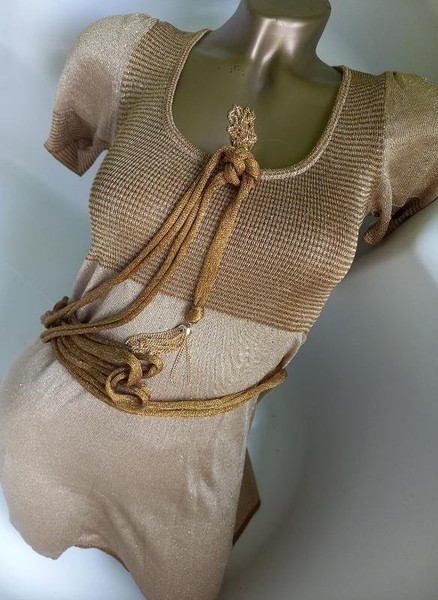 Women Dolce & Gabbana Dress Gold Polyamide 38