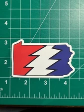 Pennsylvania Stealie - Grateful Dead - Laminated Vinyl Sticker 3"x2.5"