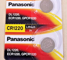 2 x New carded CR1220 3 volt lithium watch remote battery Exp 12/2033