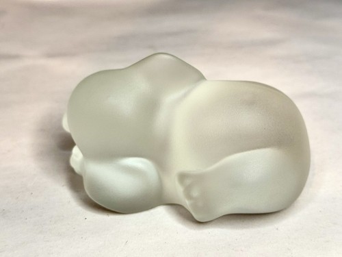 Set Of 5 Lenox Crystal Elephants Momma Mixed Clear And Frosted 2 Frosted 2 Clear - Picture 2 of 24