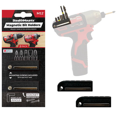StealthMounts Magnetischer Bithalter für Milwaukee M12 Power Tools - Schwarz