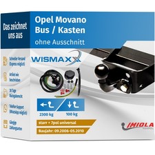 ANHÄNGERKUPPLUNG starr passt für Opel Movano 06-10 +7polig ESatz ABE