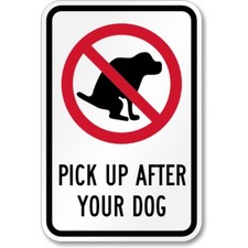 Pick Up Dog Aluminum Aluminum Weatherproof Sign c01210