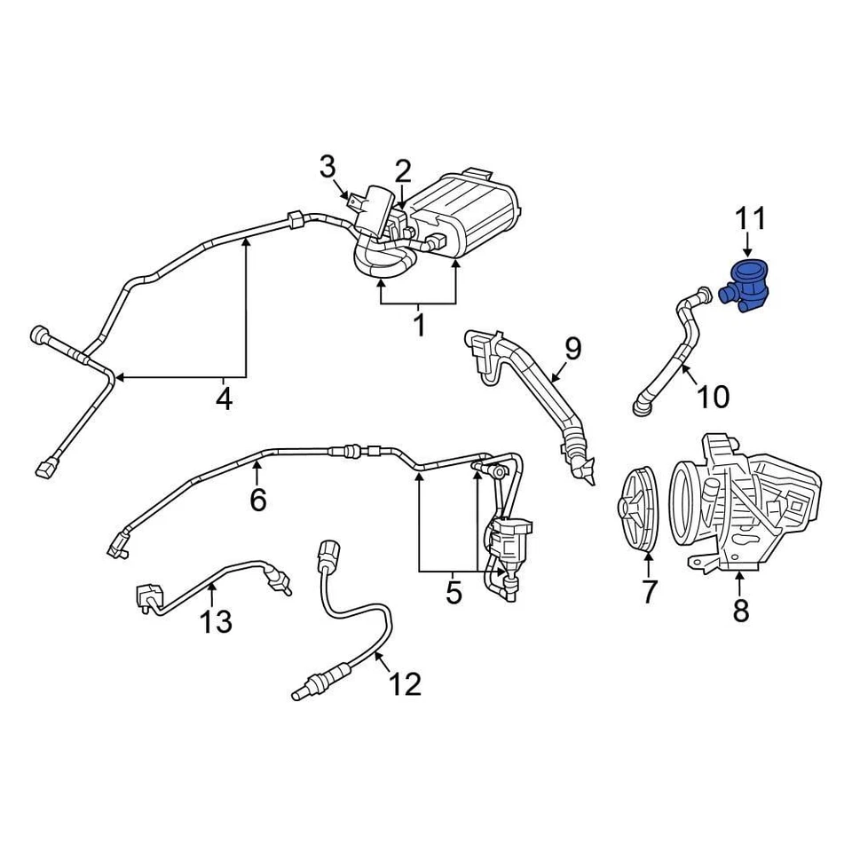 For Chrysler 200 11-14 Chrysler Secondary Air Injection Pump Check Valve - Imagem 4 de 4