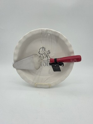 Rae Dunn Just One Bite Pie Plate With Ceramic Handle Yum Server