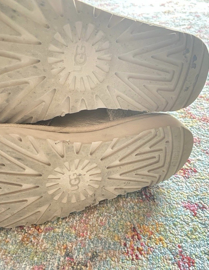 UGG Classic Patchwork Glitter Gold Boots – Size 6… - image 9