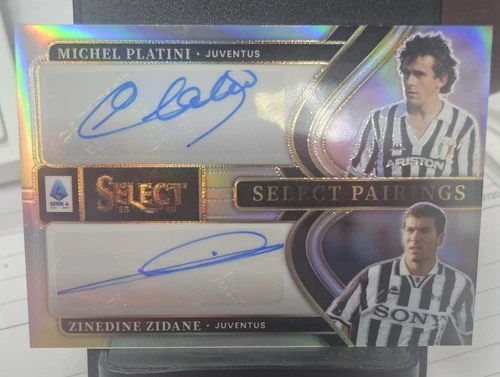 2025-26 Panini Select Serie A Zidane Platini Dual Auto Juventus/Inter Rare!