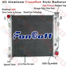 2 Row Aluminum Radiator For Dodge Dakota / Dodge Durango 3.9L V6 5.2L 1997-1999