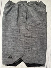 Adidas ATV004 L Multipurpose Stretch Spandex Gray Vented Shorts 9" Inseam Sports