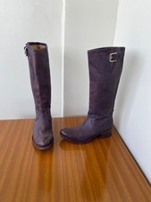 Free Lance purple leather knee-high boots siz...