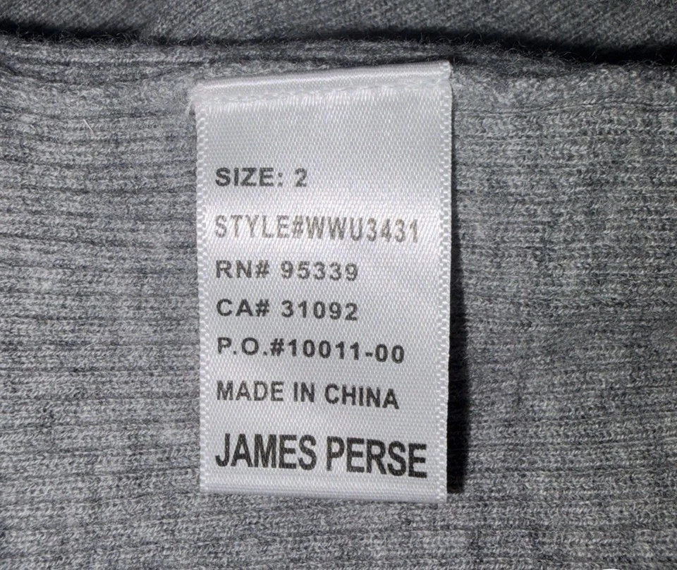 Suéter túnica James Perse lana cachemir, tejido abierto gris Foto 4 de 4