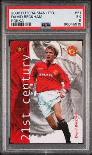 2000 FUTERA MANCHESTER UNITED POKKA #21 DAVID BECKHAM PSA 5