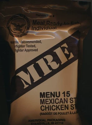 PORT OFFERT Rare Ration combat USA MRE SANS CHOIX POSSIBLE Emb. 2024