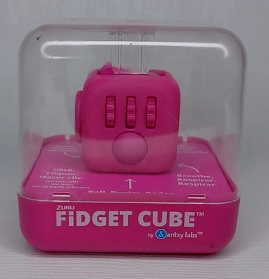 ZURU Fidget Cube Pink New - Roll Click Breathe Glide Spin Flip free shipping
