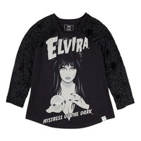 Elivira By Loungefly Tee T-Shirt Unisex Shirred Raglan GrößE Xl