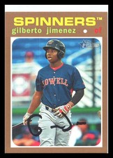 2020 Topps Heritage Minor League Edition Gold /15 Gilberto Jimenez #6 Spinners