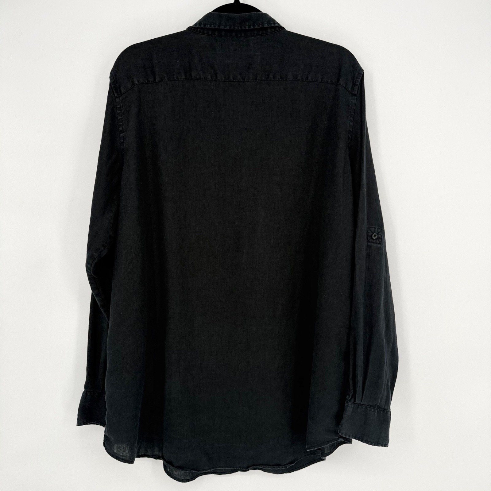 Lauren Ralph Lauren 100% Linen Black Button Down Shirt Women’s XXL Black Label thumbnail 9