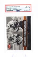 Fleer - Tradition Classic Combinations 2004 R Moss/R Woods 17CC PSA 8