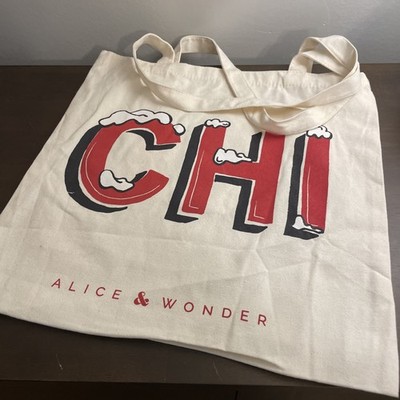 Chicago Chi Alice & Wonder Brand Canvas Tote Bag 15 Inches
