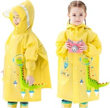 Kids Raincoats Waterproof Rain Jacket Hooded Rain Poncho Toddler Boys Girls Rain