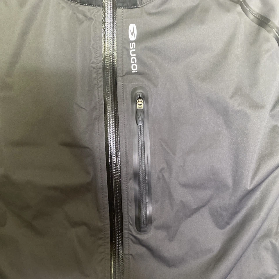 Sugoi Jacket womens Medium gray Cycling Reflective Full Zip waterproof - Image 2 of 4