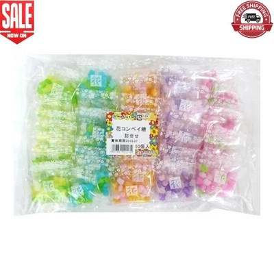 Candy Konpeito Hanatsume Japanese Sugar Candy 0.2oz 50count Crisp Texture New