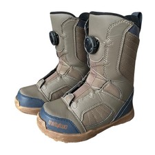 ThirtyTwo Snowboard Boots Kids BOA Lacing Brown Youth Sz 2 33 Soft Flex