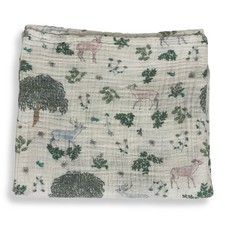 Aden and Anais Cotton Swaddle Blanket with Deer Print 41" x 44"