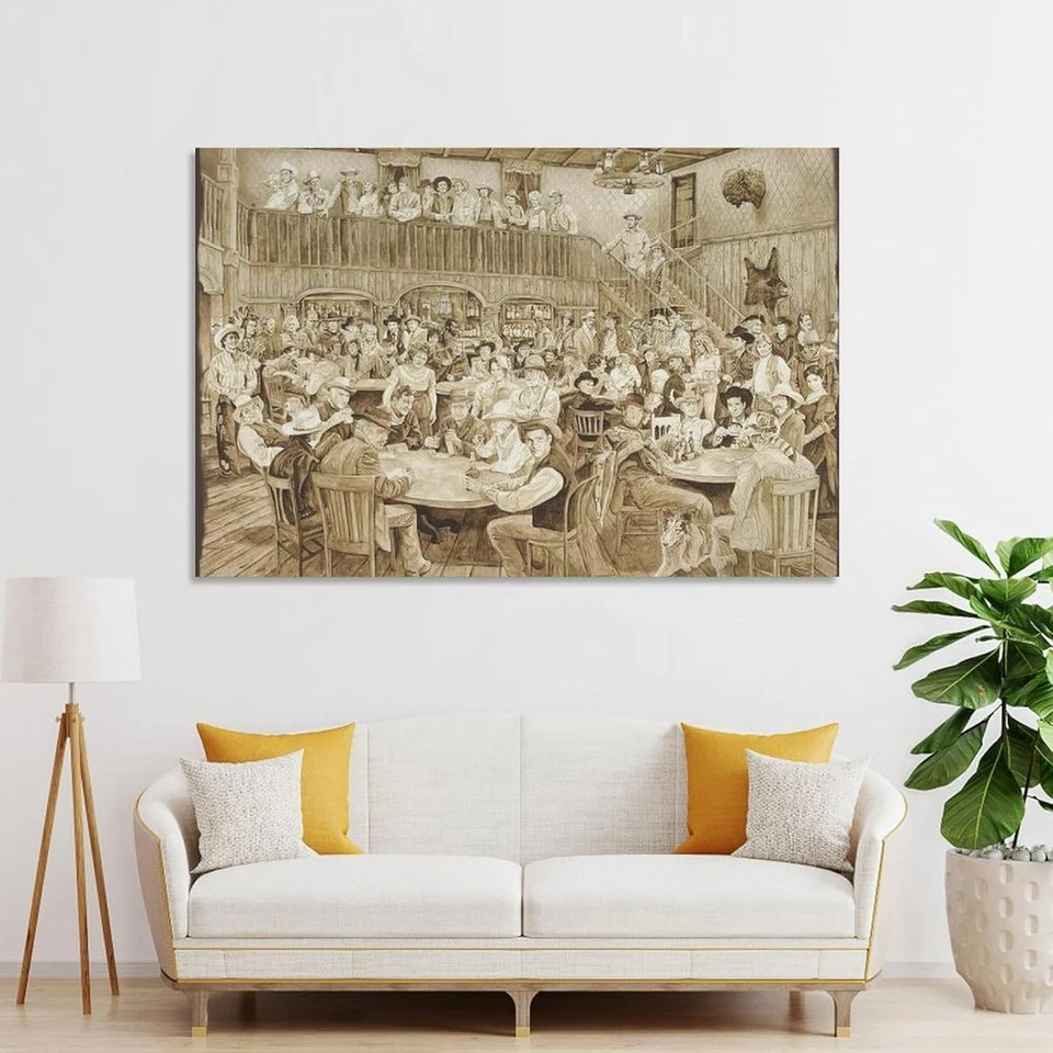 Póster de salón occidental lienzo arte de pared póster para estética y decoración de habitaciones Foto 2 de 4