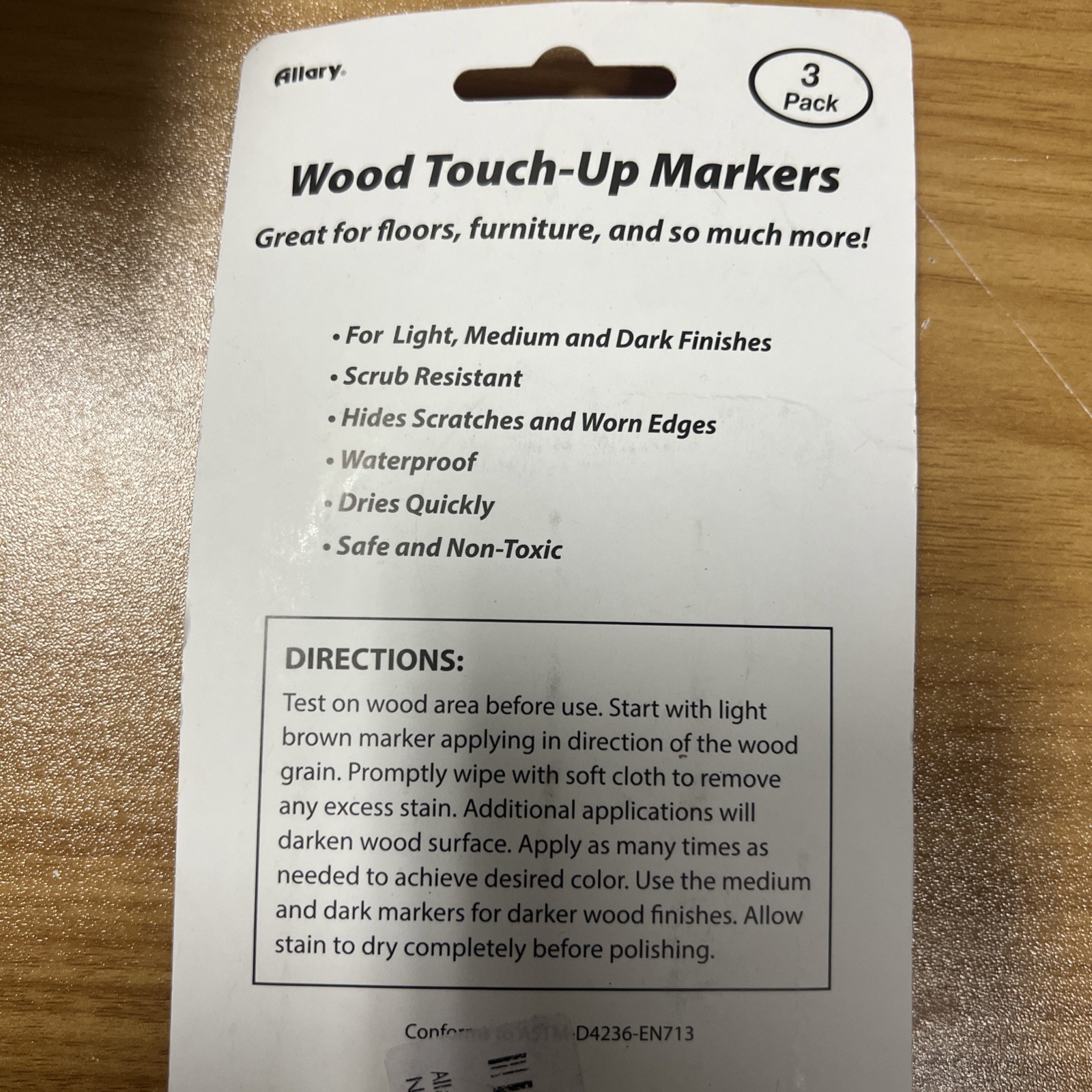 Allary Furniture Touch-Up Markers: Brown Color; 1 Pack of 3 Markers