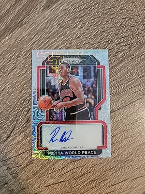 2021-22 Panini Prizm Metta World Peace MOJO Auto 22/25 Bulls #SG-MWP
