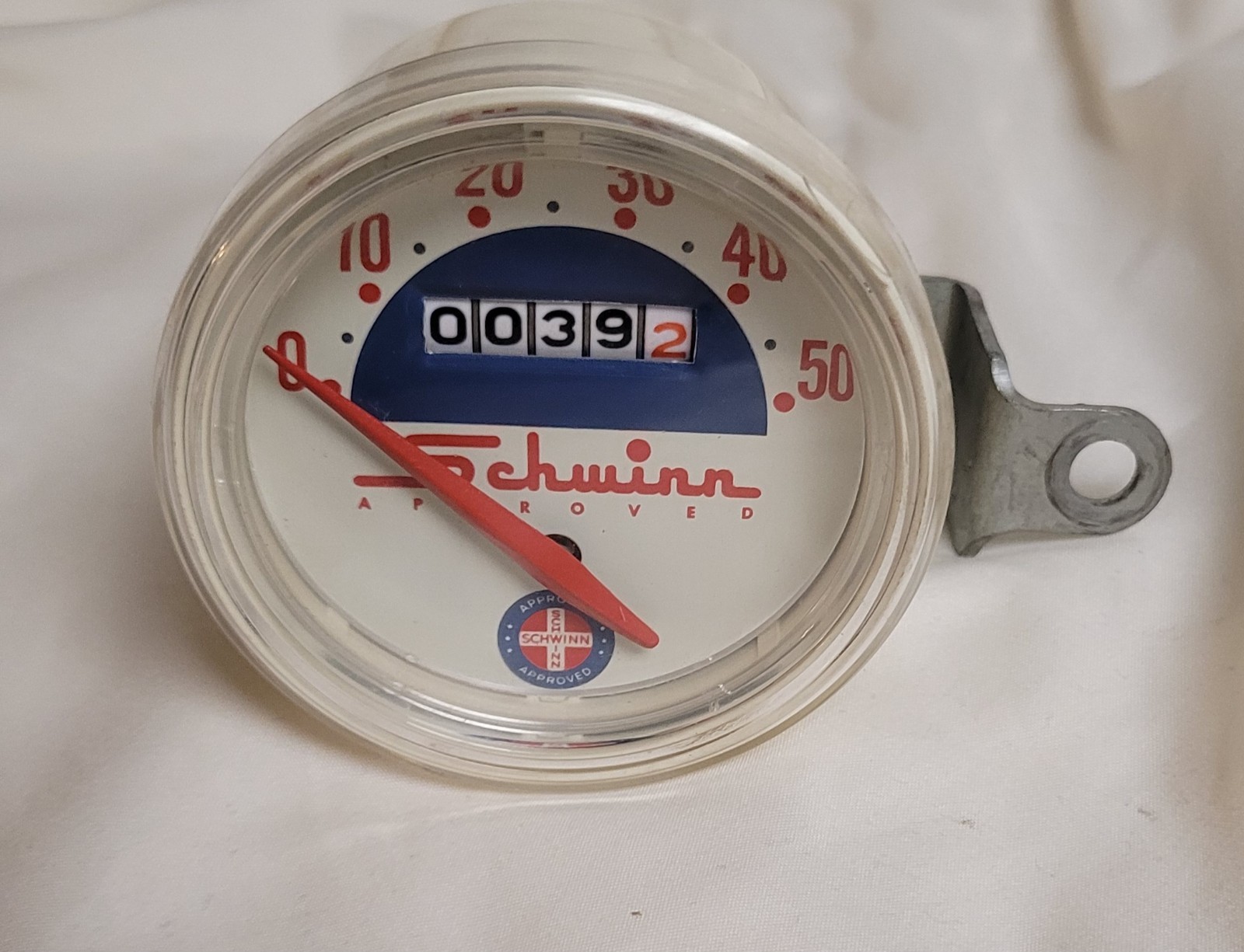 Vintage Schwinn Bicycle Speedometer White Odometer Analog Gauge Approved