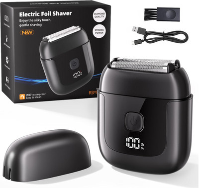 Afeitadora Eléctrica Hombre Mini 3 Cuchillas IPX7 USB-C Portátil, Nuevo