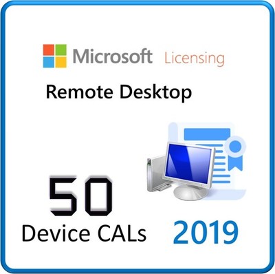 Windows Server 2019 Remote Desktop (RDS) CALs for 50 Devices (Physical)