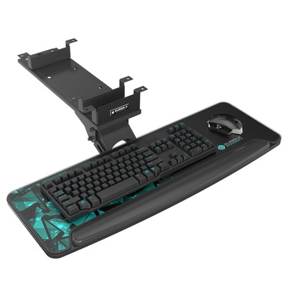 Adjustable Keyboard Tray 28 Inches Slide Out Swivel Tilt Gaming Home Office