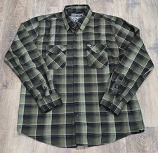 Dixxon The Recoil Mens Size XL Snap Button Up Long Sleeve Plaid Flannel EUC