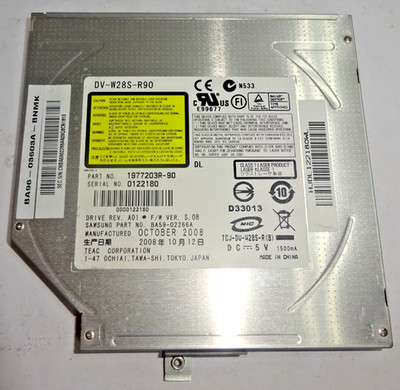 SAMSUNG * DV-W28S-R90 * CD/DVD-RW DRIVE NOTEBOOK SATA LAUFWERK #NLW487