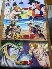 Dragon Ball Z TCG Panini Official Playmat Lot of 3 Used With Tubes